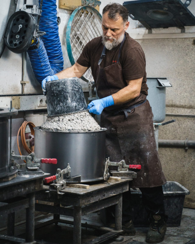 Herstellen eines Speicherrings aus Gussschamotte
